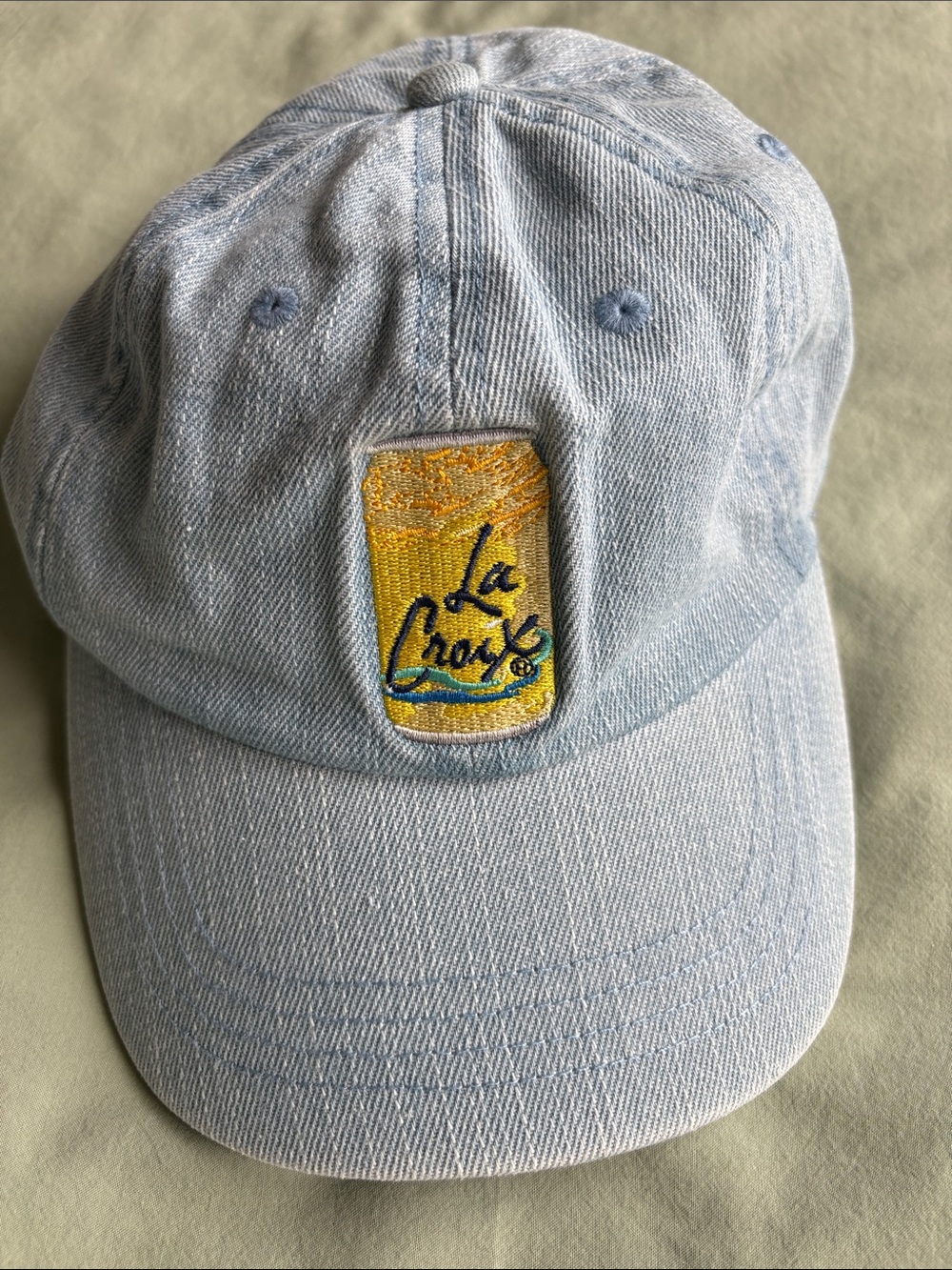 Live la croix Denim Cap with Yellow Patch
